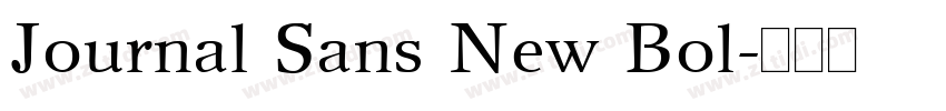 Journal Sans New Bol字体转换
